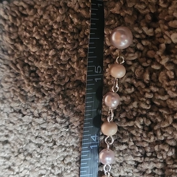 Vintage Japan Faux Pink & Pearl Necklace - Picture 3 of 4